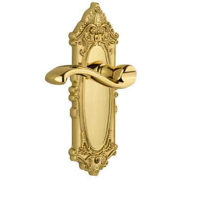 Grandeur Grande Victorian Plate Double Dummy With Portofino Lever In Polished Brass