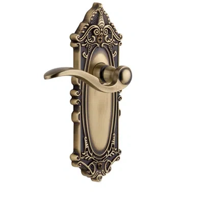 Grandeur Grande Victorian Plate Privacy With Bellagio Lever In Vintage Brass