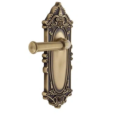 Grandeur Grande Victorian Plate Privacy With Georgetown Lever In Vintage Brass