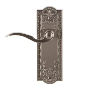 Grandeur Parthenon Plate Privacy With Bellagio Lever In Satin Nickel