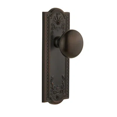 Grandeur Parthenon Plate Single Dummy With Fifth Avenue Door Knob In Polished Brass