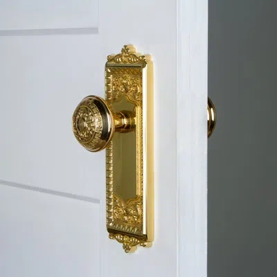 Grandeur Windsor Plate Double Dummy With Windsor Door Knob In Lifetime Brass