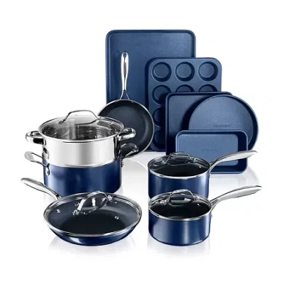 Granitestone 15-pc. Non-stick Cookware Set In Blue