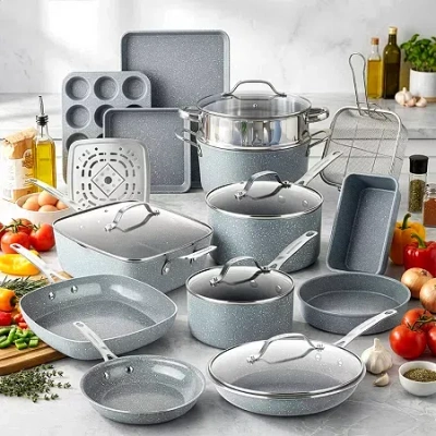 Granitestone 20-pc. Non-stick Cookware Set In Gray