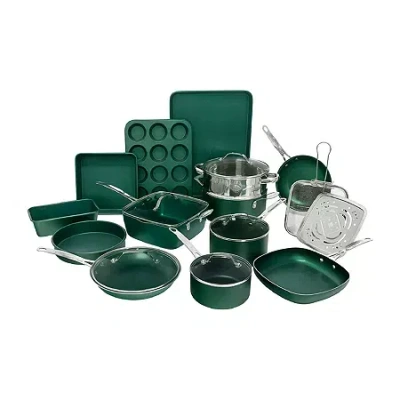 Granitestone 20-pc. Non-stick Cookware Set In Green