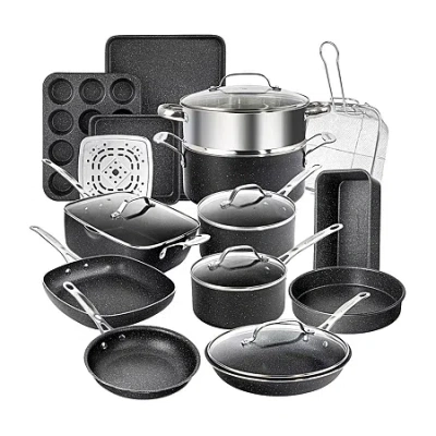 Granitestone 20-pc. Nonstick Cookware And Bakeware Set In Black