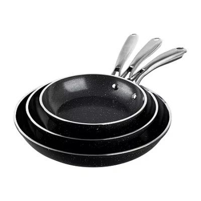 Granitestone 3-pc. Non-stick Frying Pan In Black