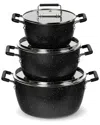 Granitestone 6pc Nonstick Stackable Nesting Pots