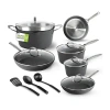 Granitestone Armor Max Hard Anodized Ultra Durable 14-pc. Cookware Set In Black