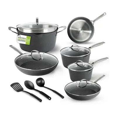 Granitestone Armor Max Hard Anodized Ultra Durable 14-pc. Cookware Set In Black