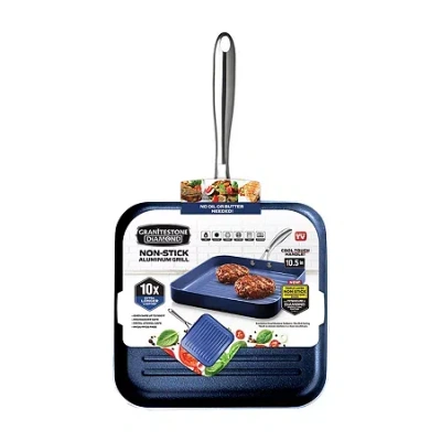 Granitestone Blue 10.5'' Nonstickâ Grill Pan With Ridges