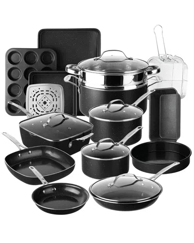 Granitestone Ceraluxe 20pc Cookware & Bakeware Set In Black