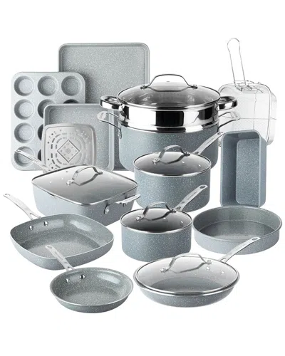 Granitestone Ceraluxe 20pc Cookware & Bakeware Set In Blue