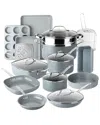 Granitestone Ceraluxe 20pc Cookware & Bakeware Set In Metallic
