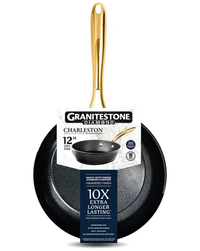 Granitestone Charleston Collection Hammered 12in Aluminum Nonstick Fry Pan