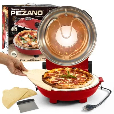 Granitestone Piezano Indoor/outdoor Portable Electric Pizza Oven In Red