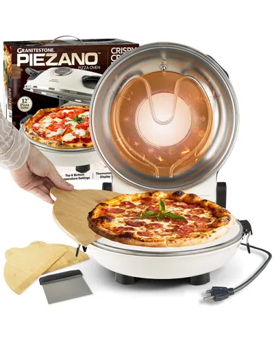 Granitestone Piezano Pizza Maker - All In 1 Pizza Oven With Ceramic Stone In White