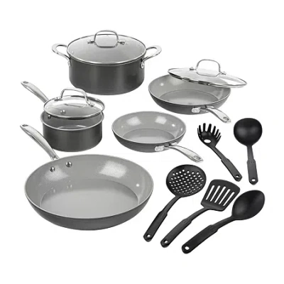 Granitestone Pro Hard Anodized 13-pc. Nonstick Pots And Pans Cookware Set With Utensils In Black