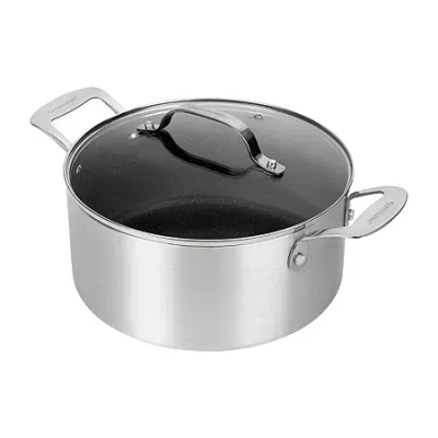 Granitestone Silver 5-qt. Nonstick With Tempered Glass Lid Non-stick Stockpot