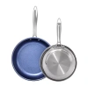 Granitestone Stainless Steel Blue 2-pc Nonstick Frying Pan Set In Blue