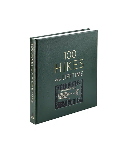 Graphic Image 100 Hikes Of A Lifetime Leather Bound Book In Green