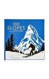 Graphic Image 100 Slopes Of A Lifetime Leather Hardcover Book In Blue