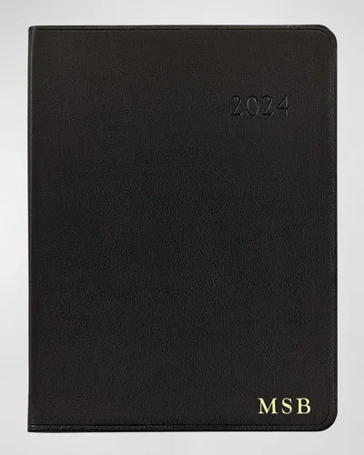 Graphic Image 2024 Desk Diary - Personalized In Black