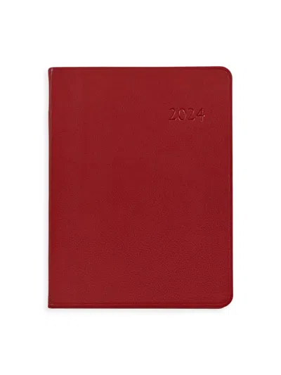Graphic Image 2024 Leather Desk Diary In Red