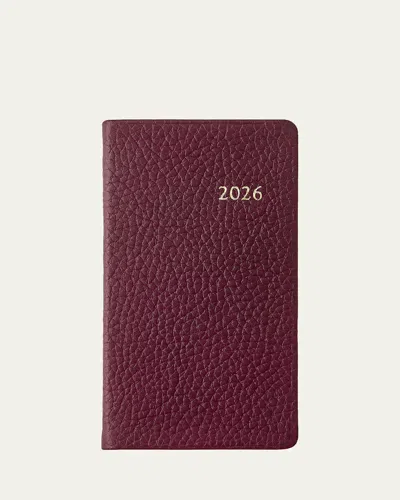 Graphic Image 2026 6" Leather Pocket Datebook In Burgundy