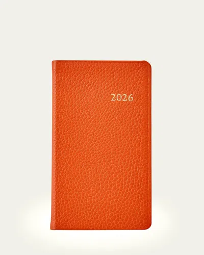 Graphic Image 2026 6" Leather Pocket Datebook In Orange