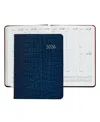 Graphic Image 2026 Embossed Croc Leather Desk Diary In Blue