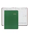 Graphic Image 2026 Goatskin Leather Desk Diary In Green