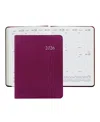 Graphic Image 2026 Goatskin Leather Desk Diary In Purple