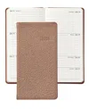 Graphic Image 2026 Goatskin Leather Pocket Datebook In Neutral