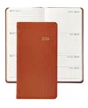 Graphic Image 2026 Goatskin Leather Pocket Datebook In Orange