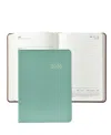 Graphic Image 2026 Goatskin Leather Weekly Notebook In Green