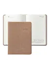 Graphic Image 2026 Goatskin Leather Weekly Notebook In Brown