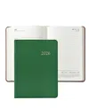 Graphic Image 2026 Goatskin Leather Weekly Notebook In Green