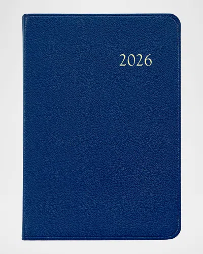 Graphic Image 2026 Leather Daily Journal In Blue
