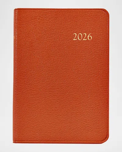Graphic Image 2026 Leather Daily Journal In Orange