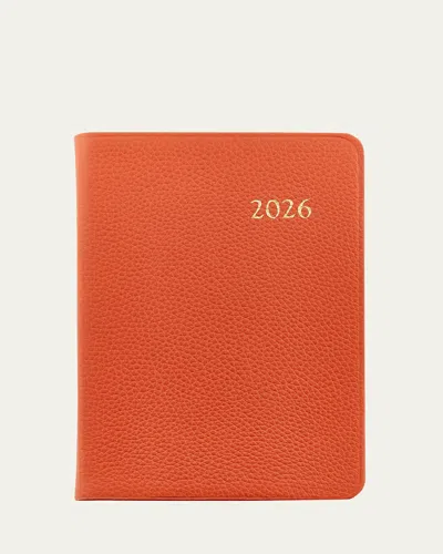 Graphic Image 2026 Leather Daily Journal In Orange