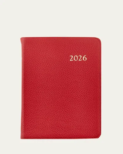 Graphic Image 2026 Leather Daily Journal In Red