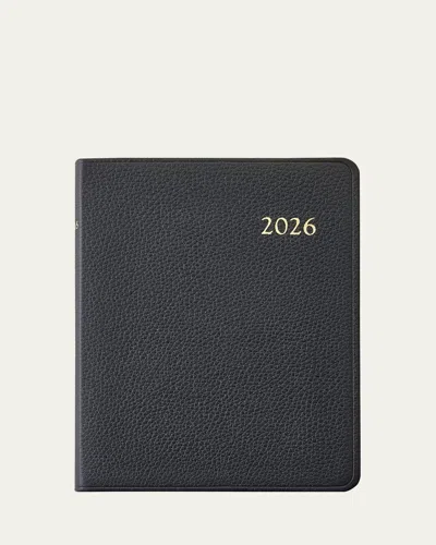 Graphic Image 2026 Leather Desk Diary In Black