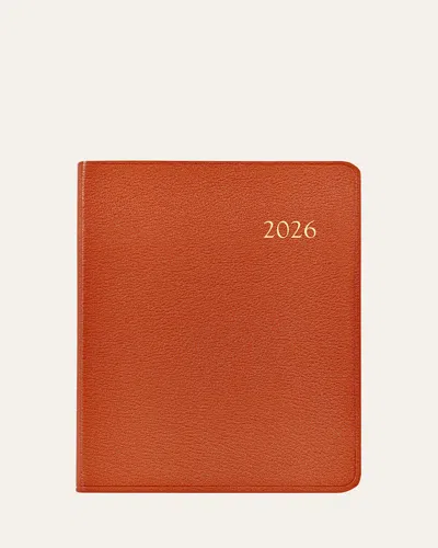 Graphic Image 2026 Leather Desk Diary In Brown