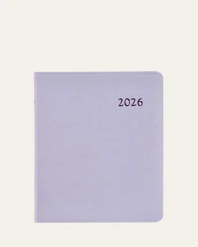 Graphic Image 2026 Leather Desk Diary In Purple