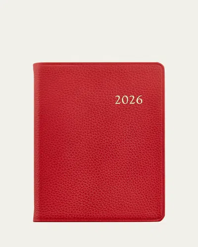 Graphic Image 2026 Leather Weekly Journal In Red