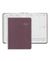 Graphic Image 2026 Pebble Leather Desk Diary In Purple