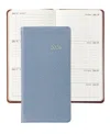 Graphic Image 2026 Pebble Leather Pocket Datebook In Blue