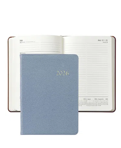 Graphic Image 2026 Pebble Leather Weekly Notebook In Blue