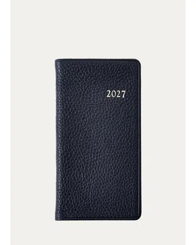 Graphic Image 2027 6" Leather Pocket Datebook In Black
